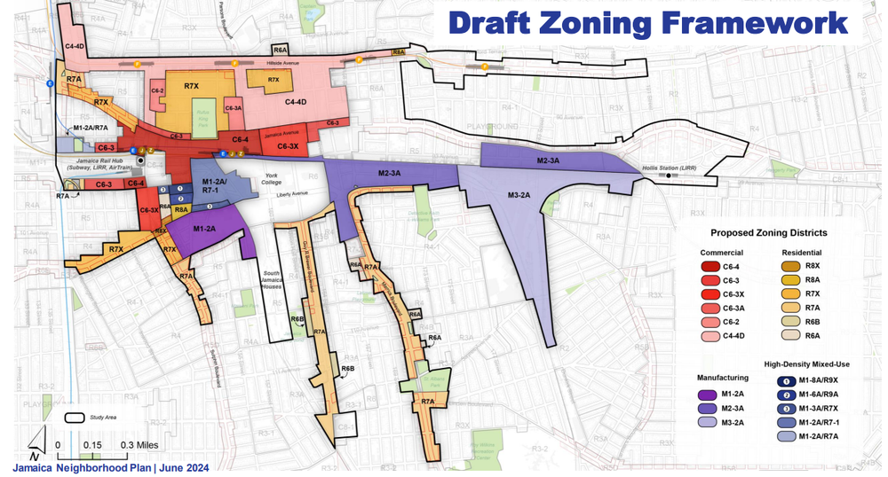 Jamaica rezoning map