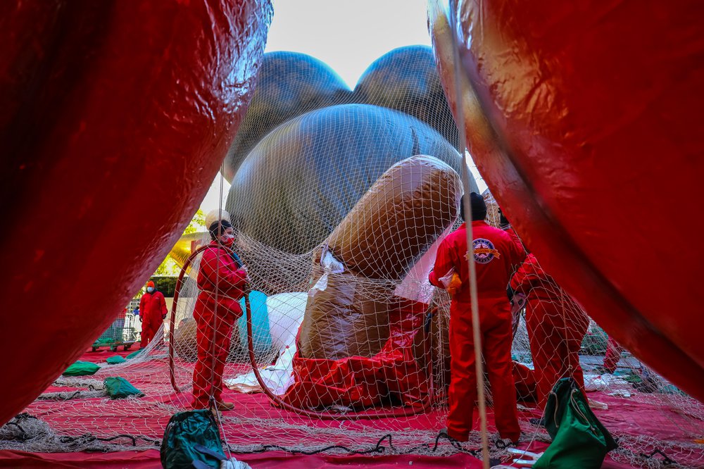 Thanksgiving Day Parade Balloon Inflation 2021 (Scott Lynch) Photographs of balloons being inflated for the parade