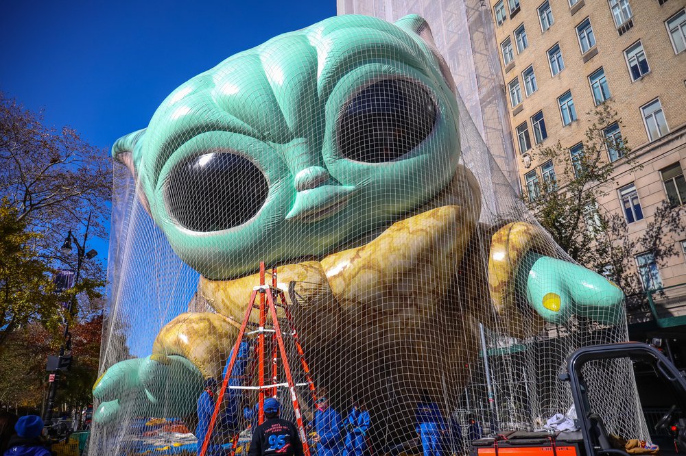 Thanksgiving Day Parade Balloon Inflation 2021 (Scott Lynch) Photographs of balloons being inflated for the parade