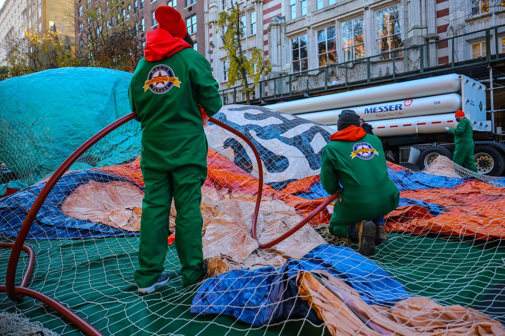 Thanksgiving Day Parade Balloon Inflation 2021 (Scott Lynch) Photographs of balloons being inflated for the parade