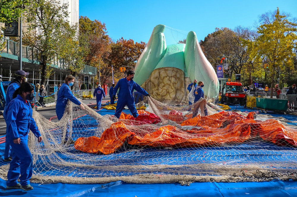 Thanksgiving Day Parade Balloon Inflation 2021 (Scott Lynch) Photographs of balloons being inflated for the parade