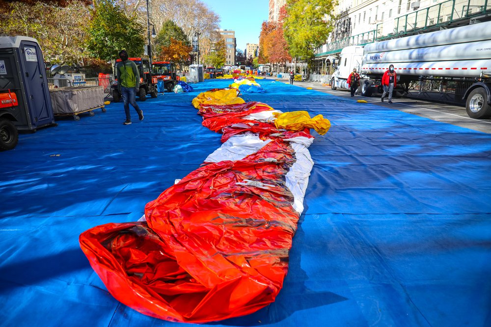 Thanksgiving Day Parade Balloon Inflation 2021 (Scott Lynch) Photographs of balloons being inflated for the parade
