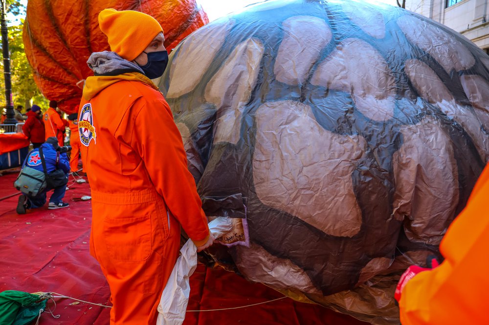 Thanksgiving Day Parade Balloon Inflation 2021 (Scott Lynch) Photographs of balloons being inflated for the parade