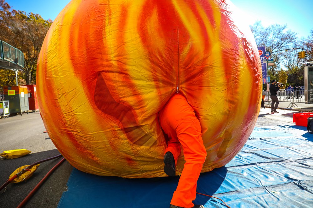 Thanksgiving Day Parade Balloon Inflation 2021 (Scott Lynch) Photographs of balloons being inflated for the parade