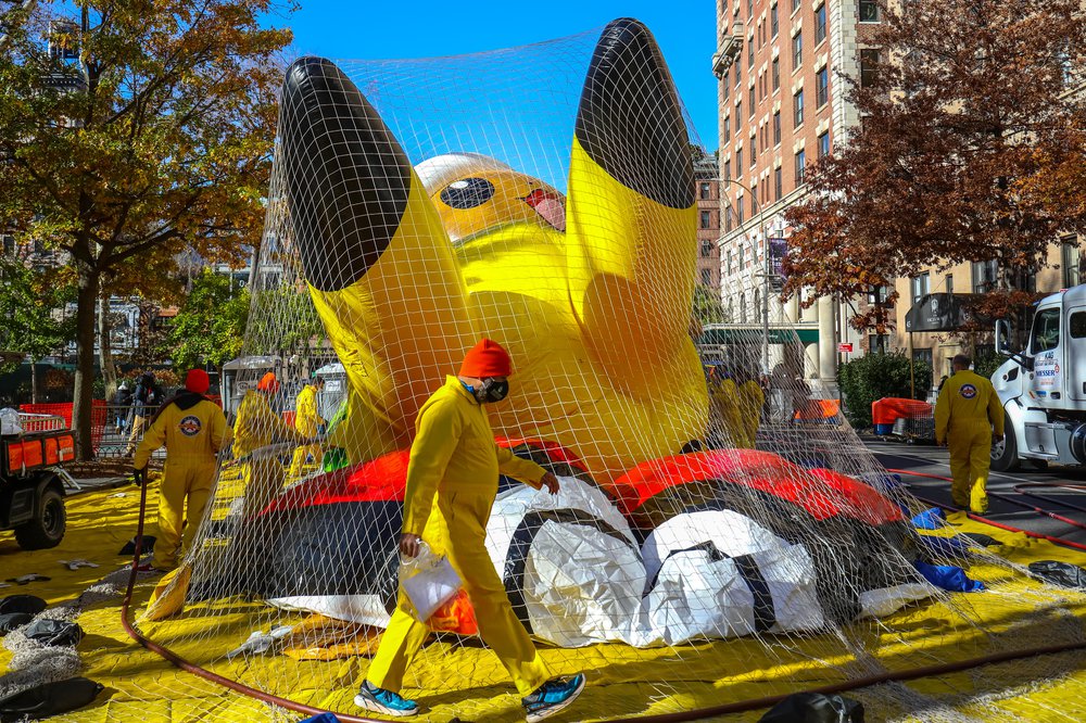 Thanksgiving Day Parade Balloon Inflation 2021 (Scott Lynch) Photographs of balloons being inflated for the parade