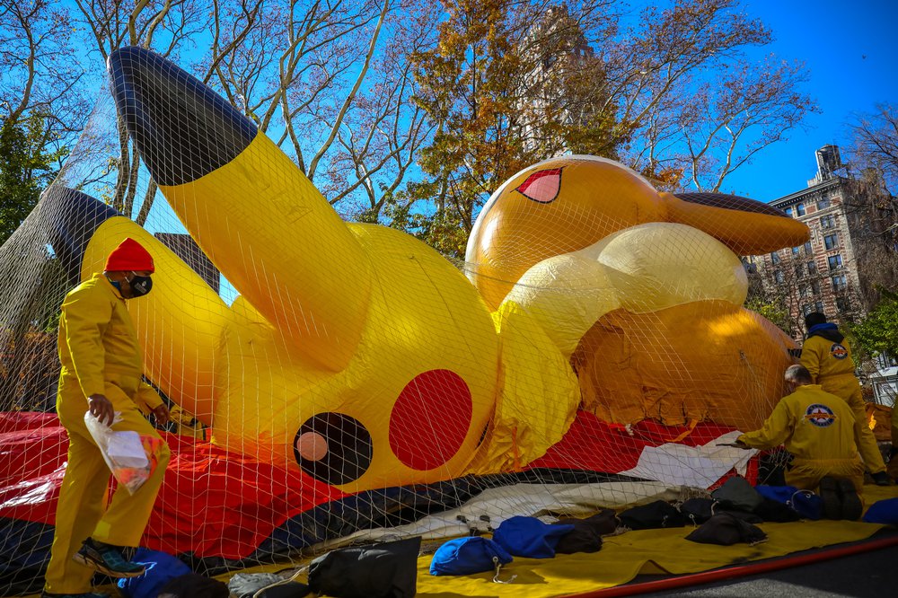 Thanksgiving Day Parade Balloon Inflation 2021 (Scott Lynch) Photographs of balloons being inflated for the parade