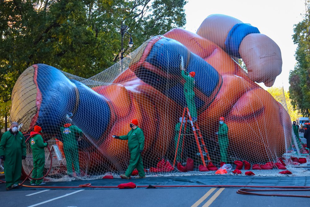 Thanksgiving Day Parade Balloon Inflation 2021 (Scott Lynch) Photographs of balloons being inflated for the parade