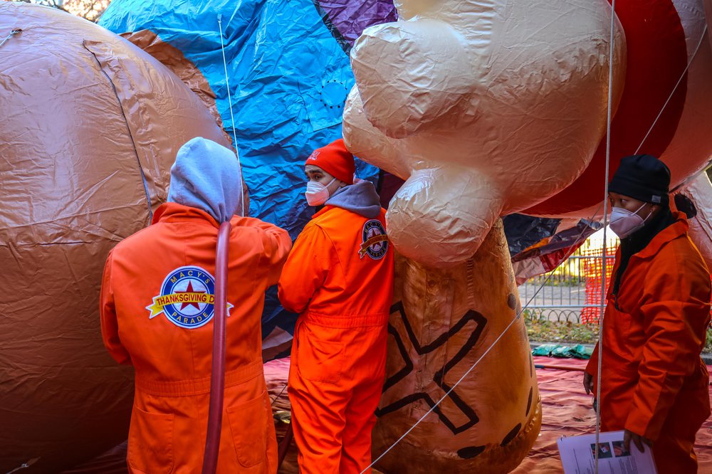 Thanksgiving Day Parade Balloon Inflation 2021 (Scott Lynch) Photographs of balloons being inflated for the parade