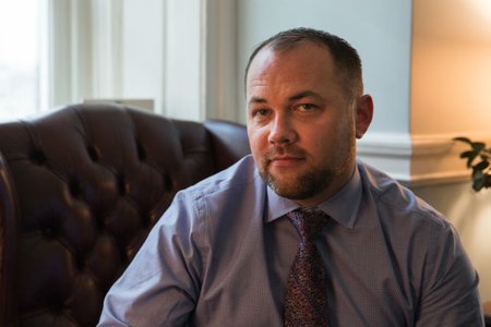Council Speaker Corey Johnson in his City Hall, before he quit smoking