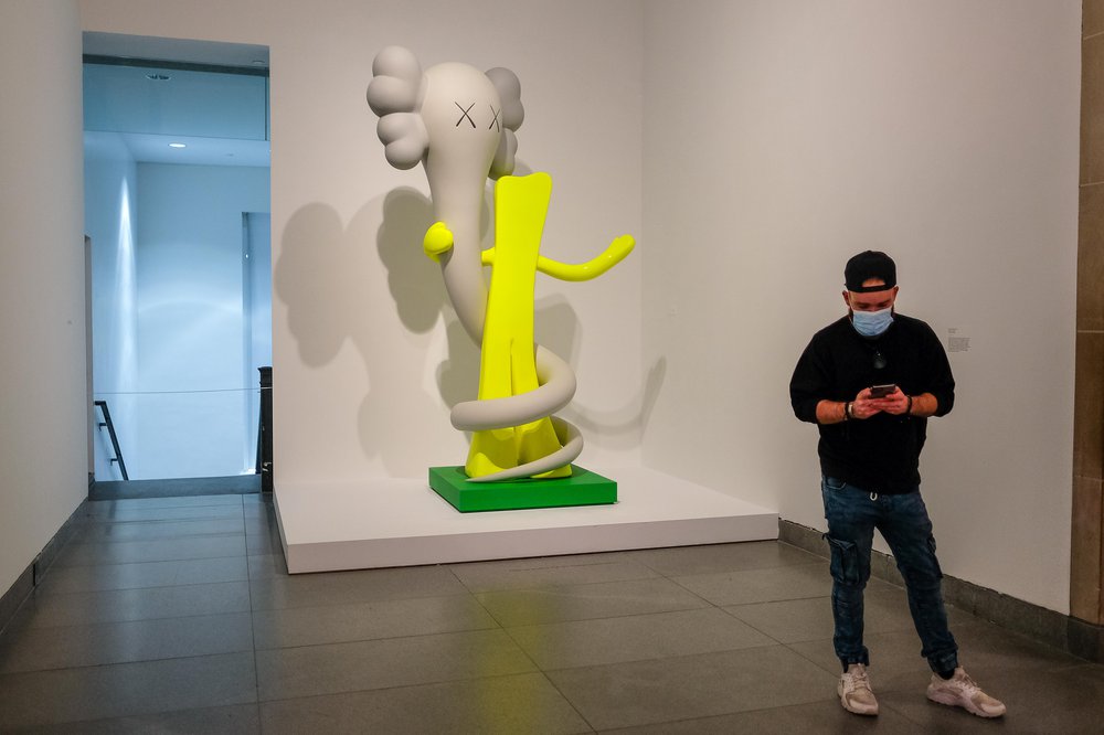 KAWS Brooklyn Museum Inside the KAWS exhibit at Brooklyn Museum