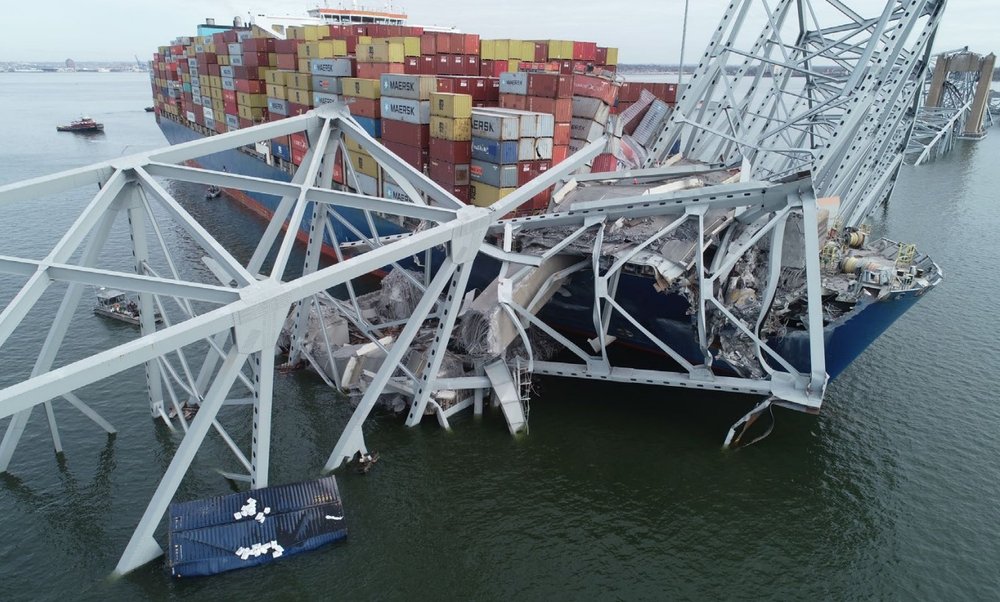 The Francis Scott Key Bridge collapsed in Baltimore Harbor after a container ship struck one of its piers on March 26, 2024.
