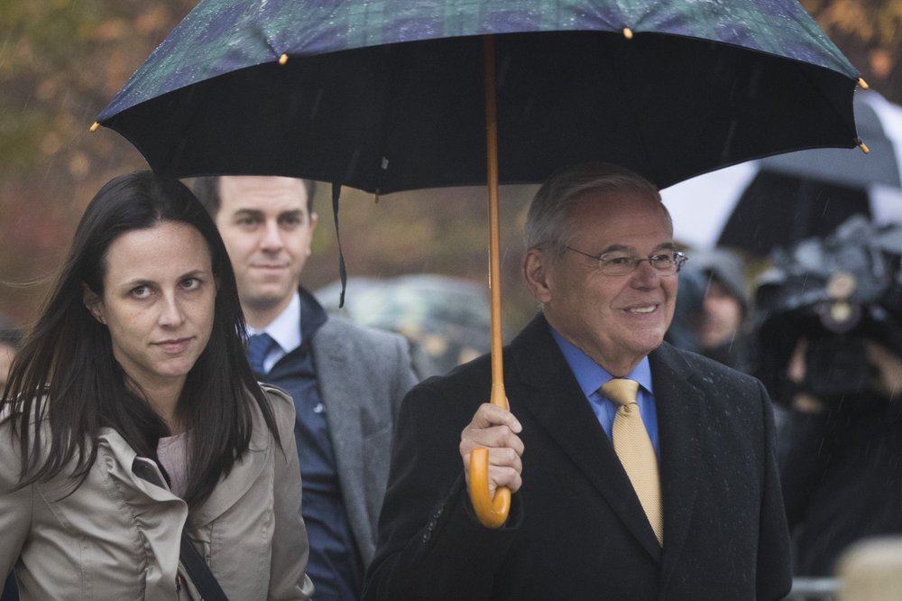 Sen. Bob Menendez with his kids, Alicia and Rob