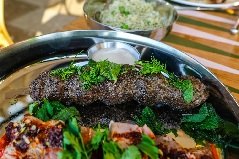Images of food and decor in a Brooklyn restaurant