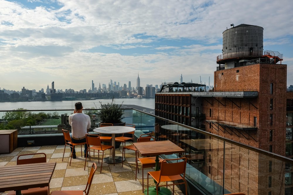 Images of food and decor in a Brooklyn restaurant