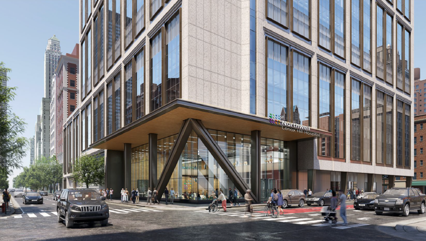 Rendering of the proposed 436-foot tower planned for Lenox Hill Hospital off East 77th Street on Manhattan's Upper East Side.