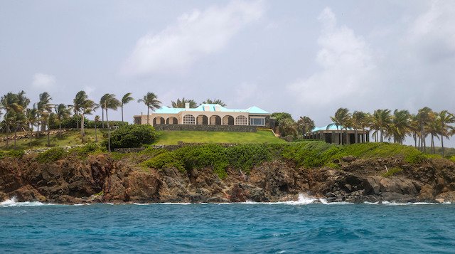 Jeffrey Epstein's main house on Little St. James, a.k.a. "Pedophile Island."