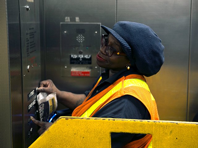 Lisa Clark, who works the overnight shift at the 191st Street station on the 1 line, is one of the few elevator attendants left in the subway system.