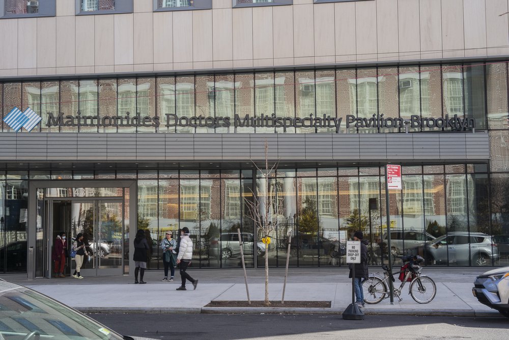 The outside of Maimonides Medical Center.