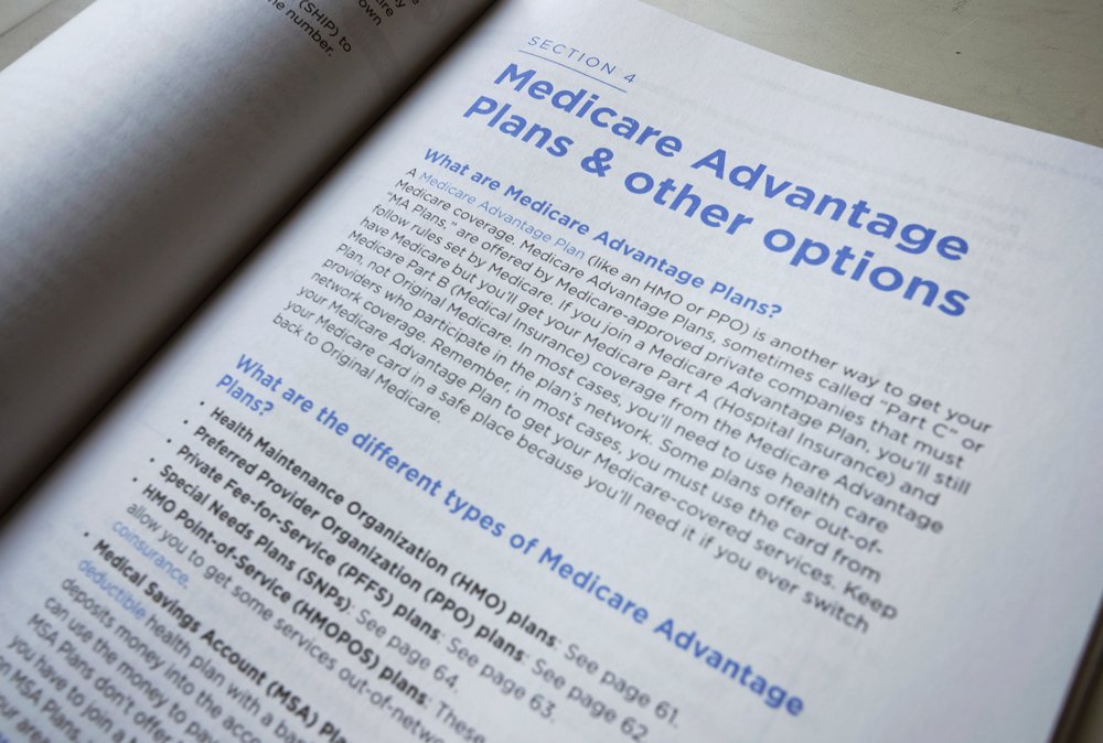 A page from the 2019 U.S. Medicare Handbook in Washington.