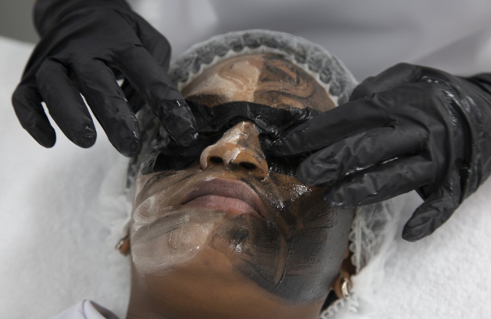 Skin lightening treatments are applied to the face during a demonstration for the Associated Press, at the Skin and Body International Centre in Lenasia, Johannesburg, South Africa