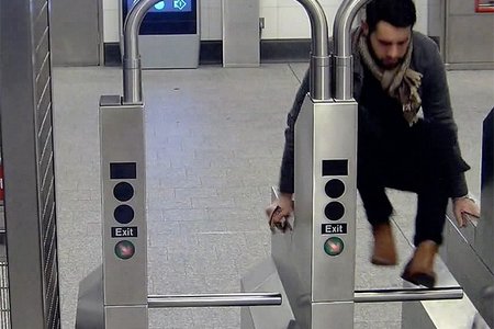 A person jumping a turnstile at 96th Street and 2nd Avenue
