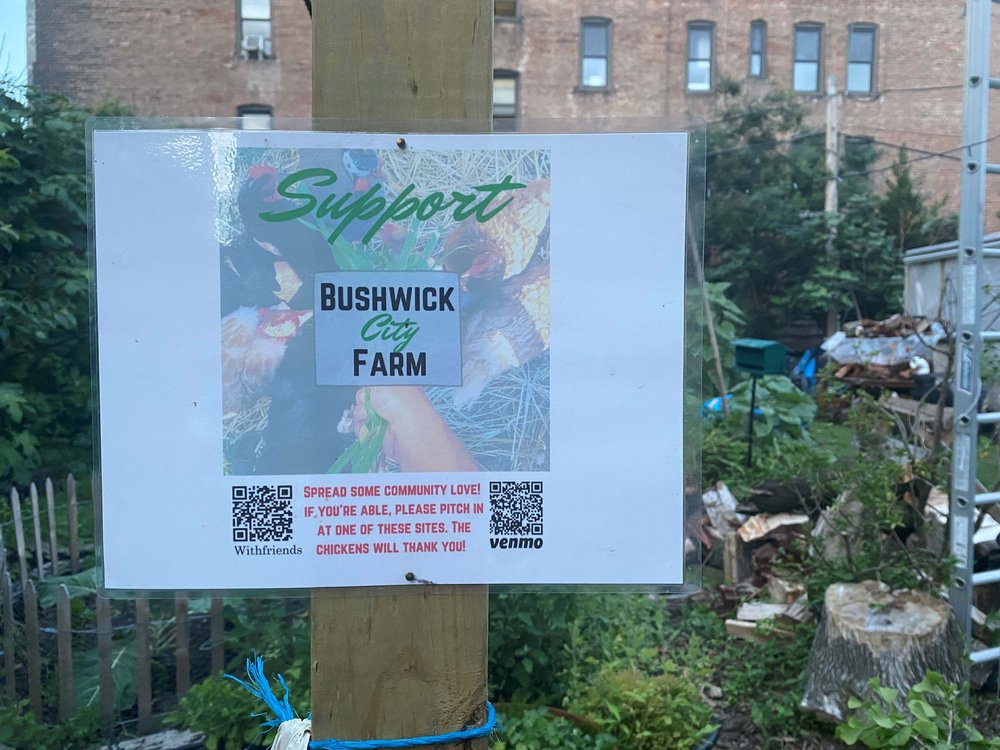 Photo of sign at Bushwick City Farm