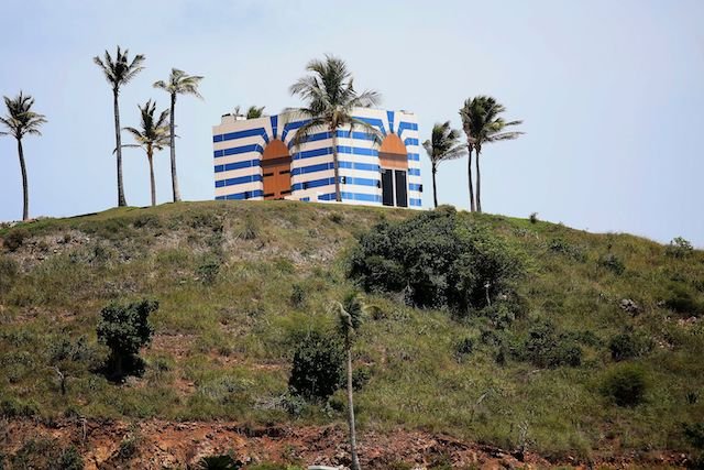 The strange temple on Jeffrey Epstein's Little St. James in the U.S. Virgin Islands. Epstein's will was found Monday, on the neighboring island, St. Thomas.
