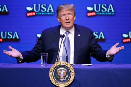 The president in Las Vegas