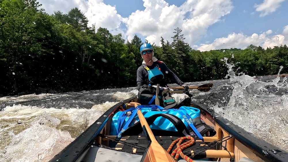 Henkelman navigates the waters of the Hudson River during his monthlong paddle to New York City.