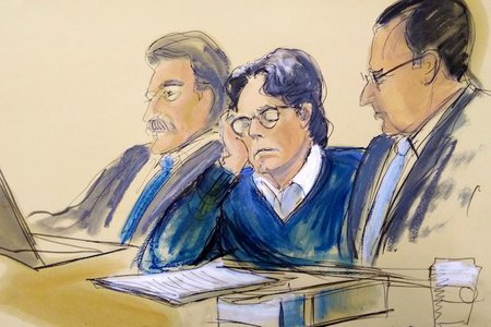 A courtroom sketch of Keith Raniere.