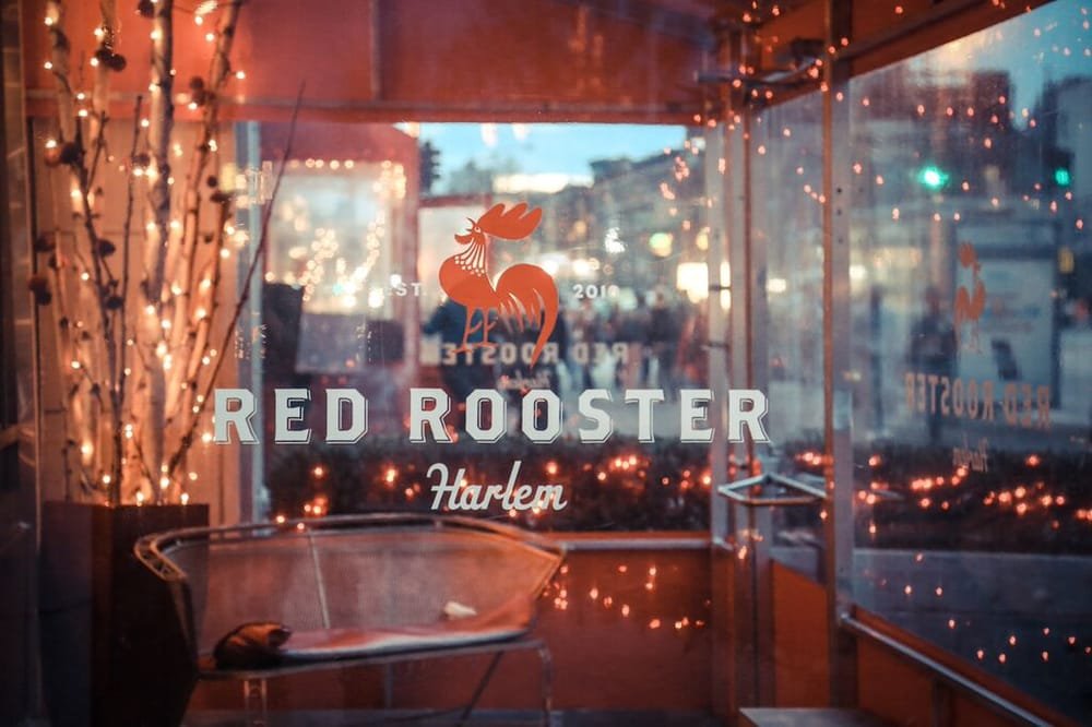 This is a photo of the entry tent at Red Rooster Harlem.