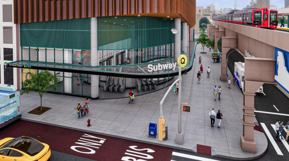 A rendering of a shiny new second avenue subway station.