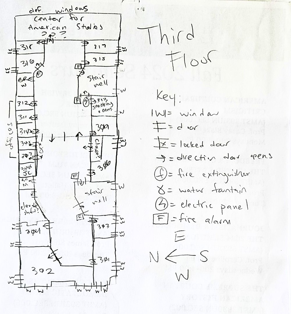 A hand drawn map.