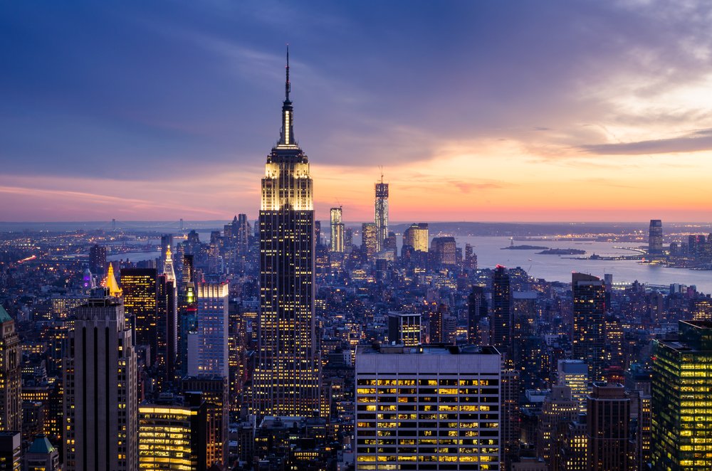 A scene of New York city's skyscrapers