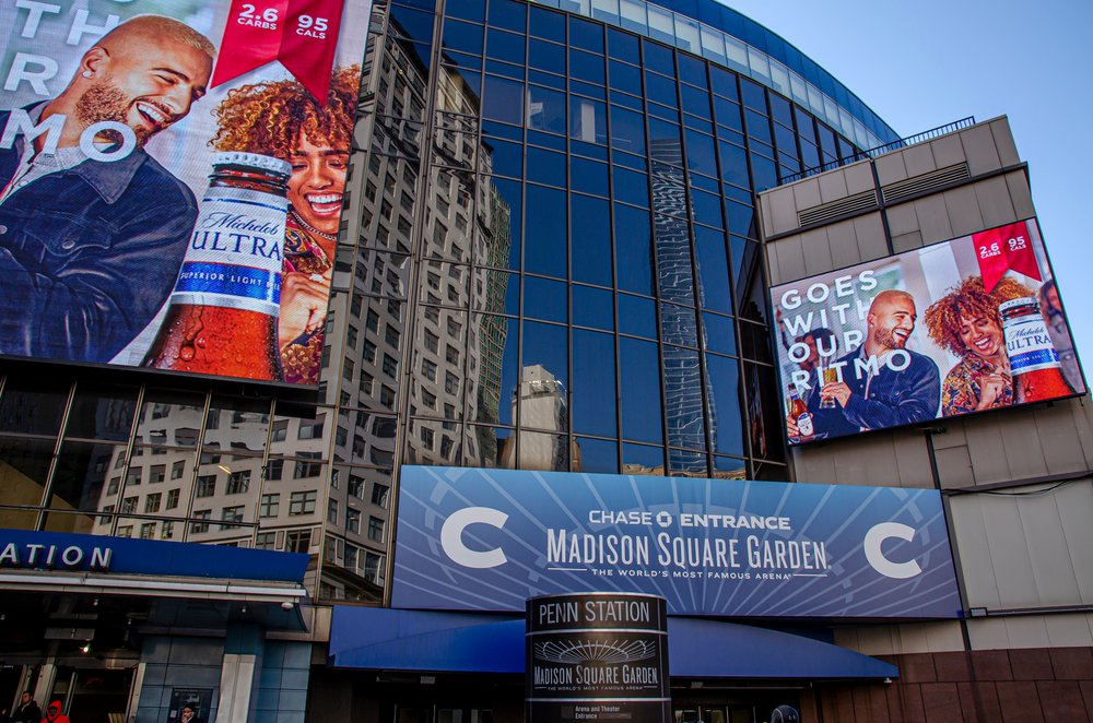 The Madison Square Garden facade in New York City.