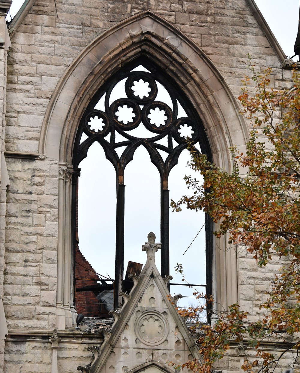 shutterstock_editorial_11184312g.jpg A view of the front of the historic Middle Collegiate Church which was destroyed in a 6 alarm fire, in the East Village early on Saturday morning in New York City.