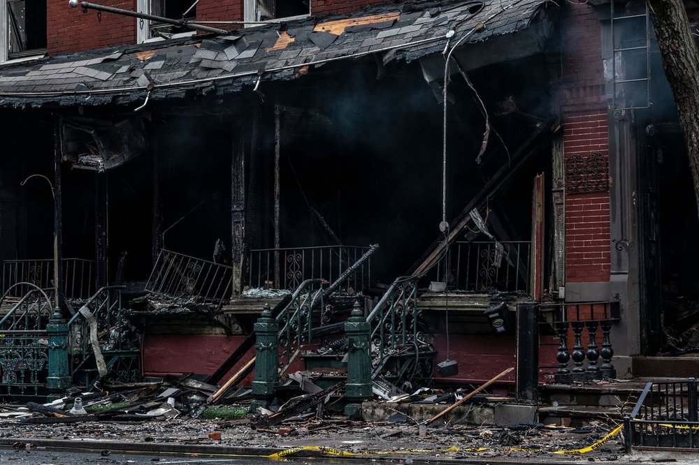 shutterstock_editorial_11201892t.jpg Via Della Pace restaurant destroyed along with Historic East Village Middle Collegiate Church by fire on 2nd Avenue in Manhattan.