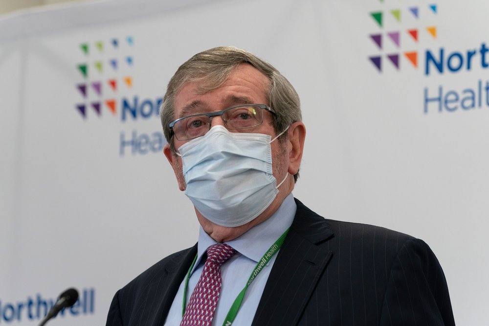 Michael Dowling, President and CEO of Northwell Health, speaks to media December 14th, 2020.