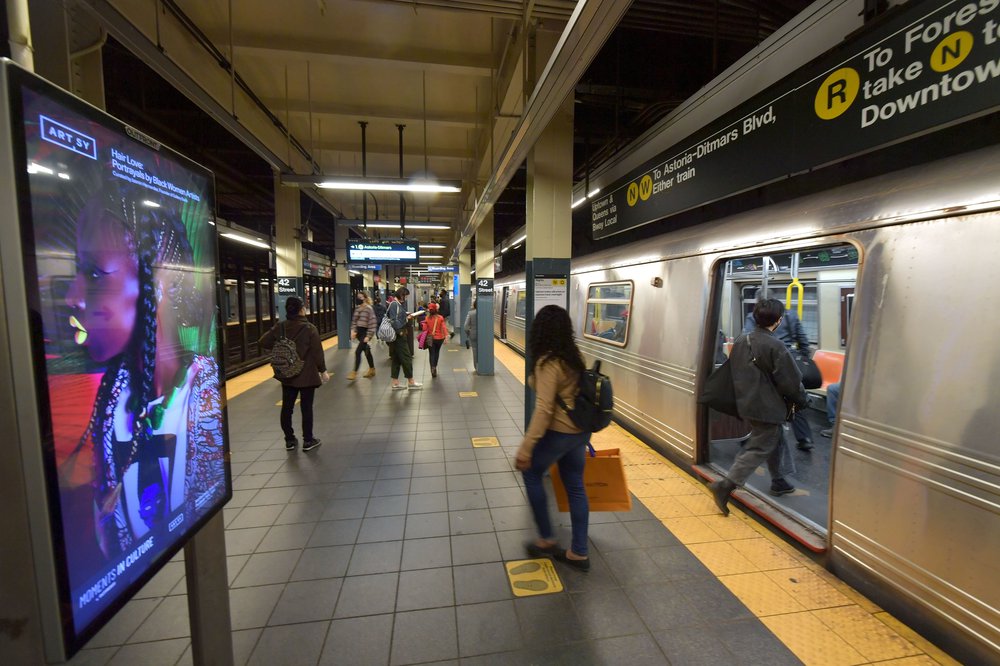 Times Square subway platform