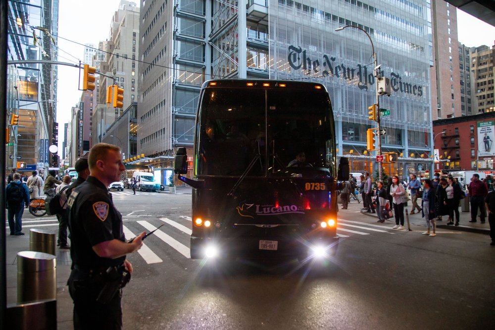 A migrant bus arrives at the Port Authority bus terminal on Sept. 27, 2022. Mayor Eric Adams announced on March 7 the creation of an Office of Asylum Seeker Operations to manage the crisis.