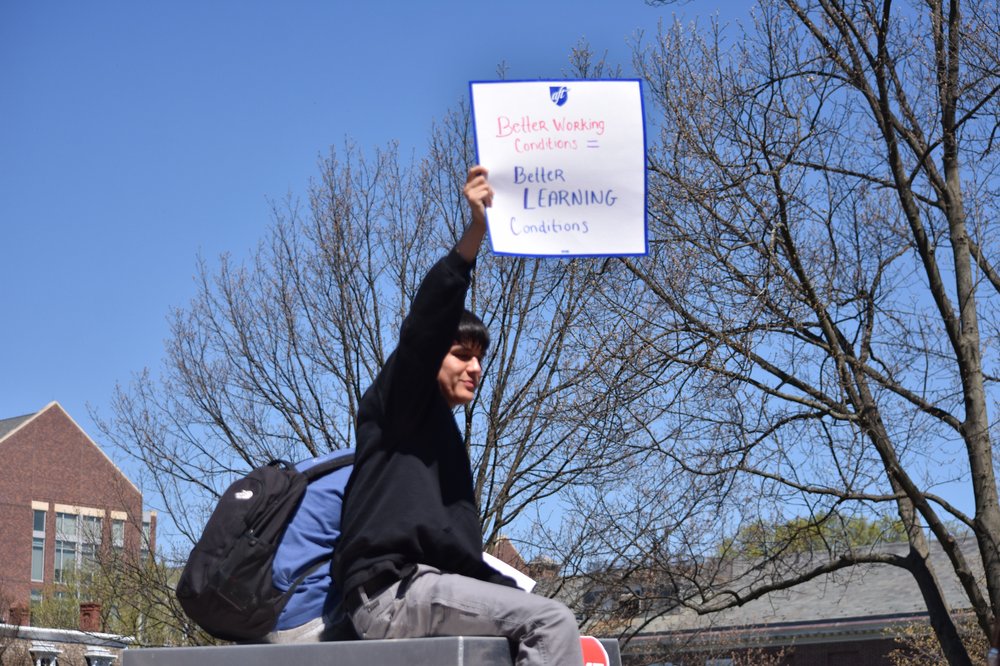 Rutgers faculty members and students demonstrated all last week on the school's campuses in Newark, New Brunswick and Camden, during the school's first-ever educator strike.