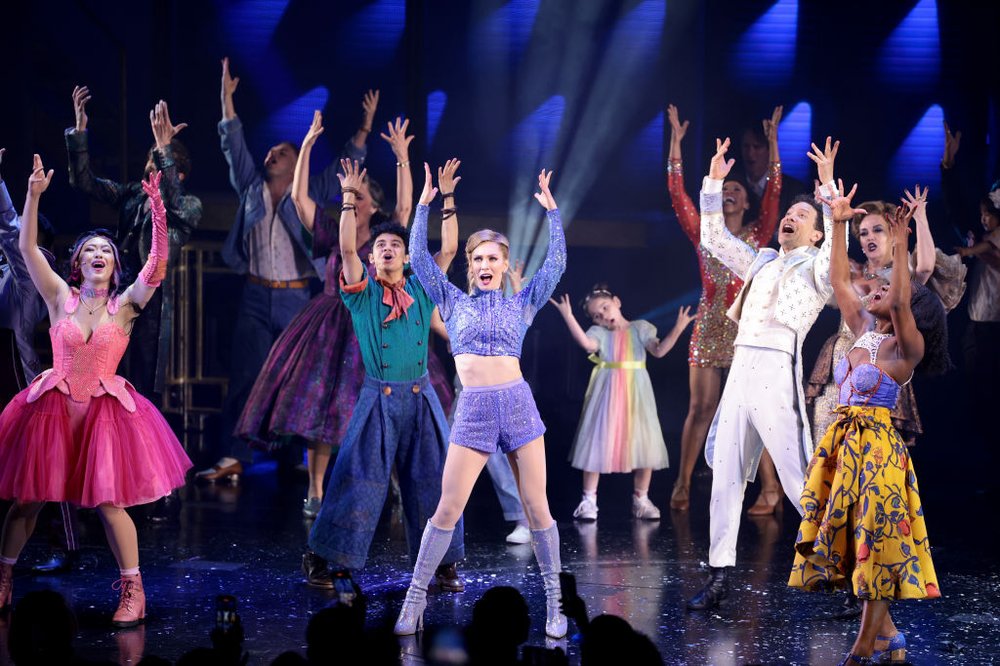 the cast of "Once Upon a One More Time" on Broadway