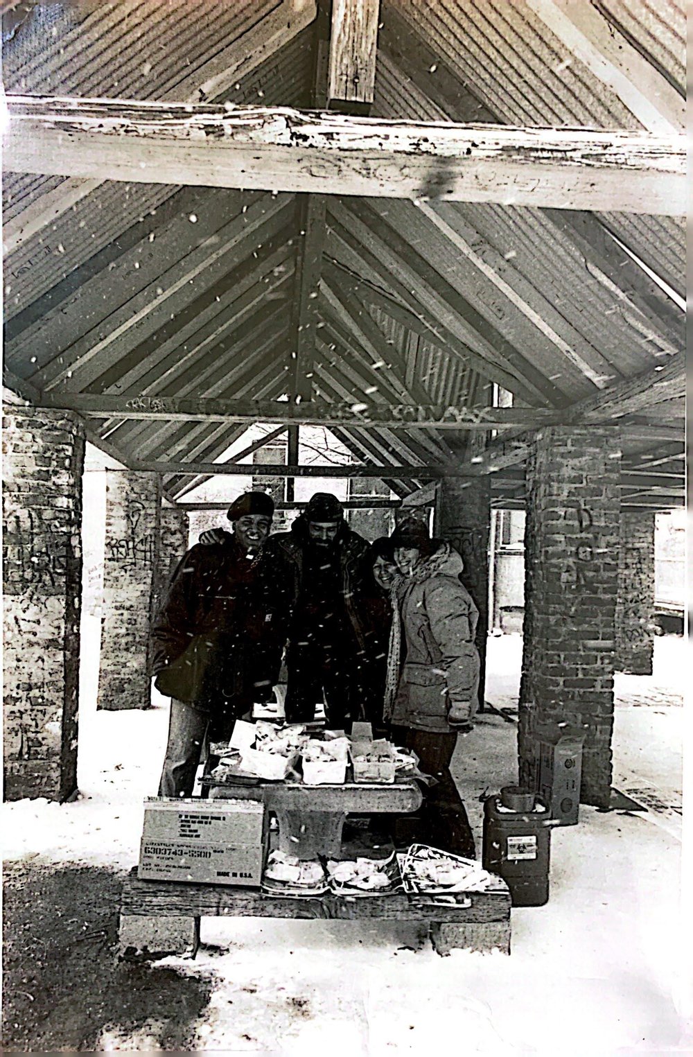 The origin of St. Ann's Corner dates back to the 1990s, when Rivera (third from the left) and a crew of volunteers used to hand out clean needles in parks.