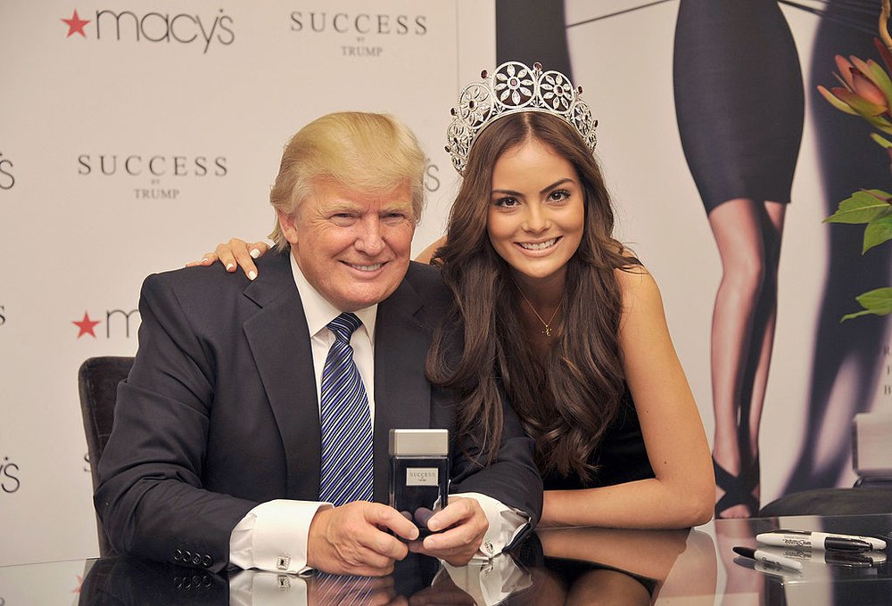Donald Trump and Miss Universe 2010 promoting Trump's old fragrance, Success