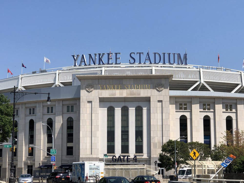 the exterior of Yankee Stadium