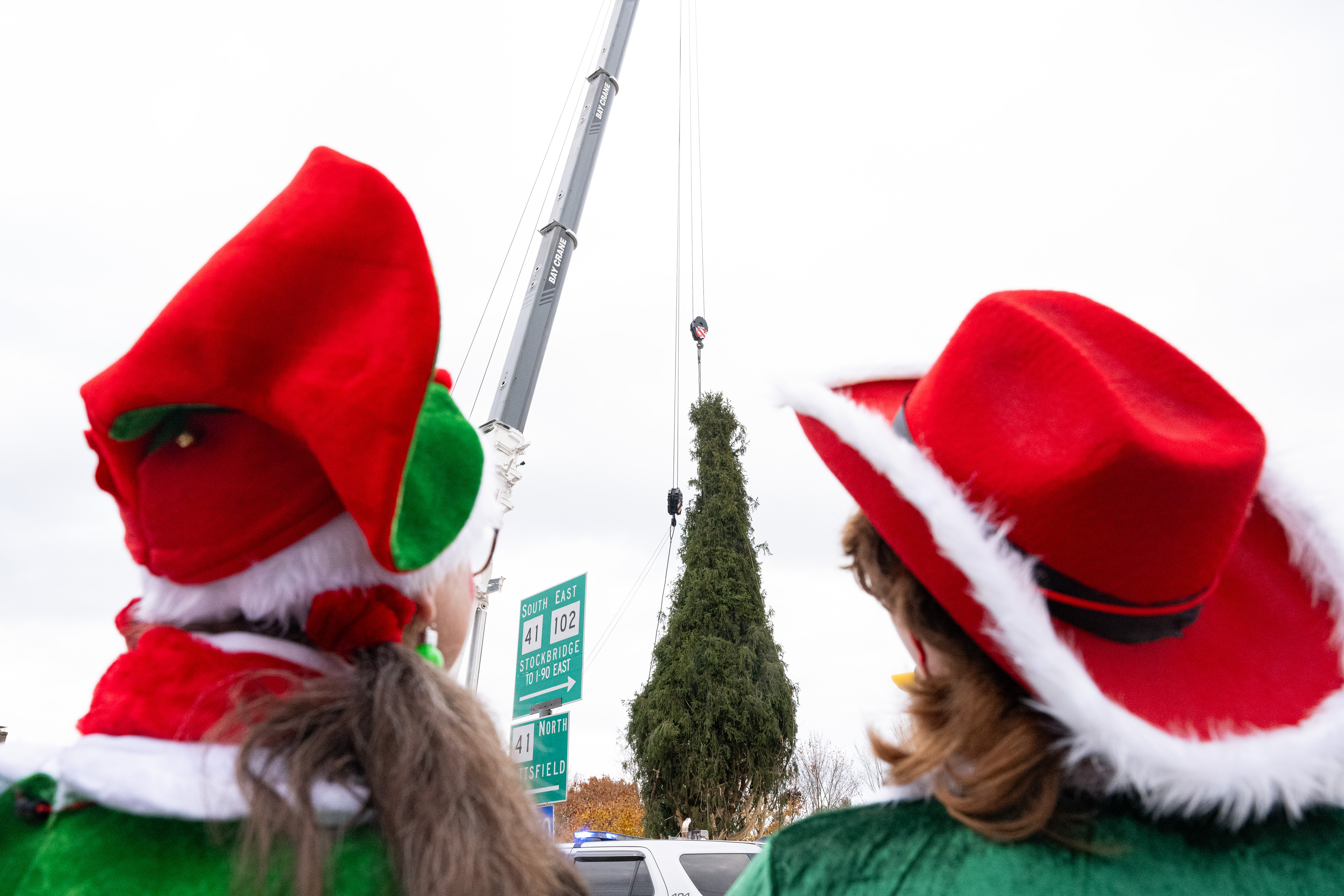 Photos: Rockefeller Center Christmas tree begins trip to NYC from Massachusetts