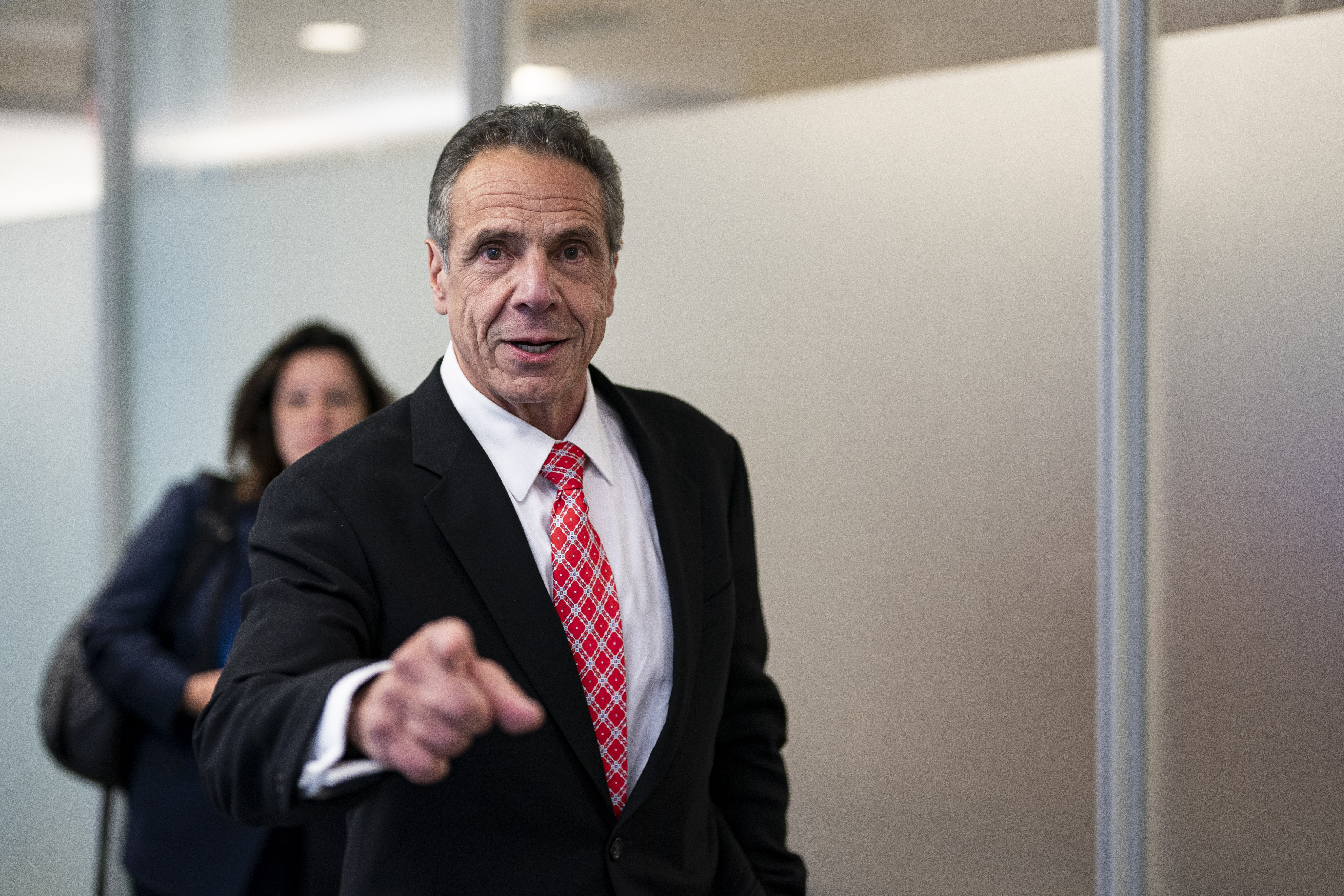 A photo of Andrew Cuomo when he was called to testify in front of Congress.