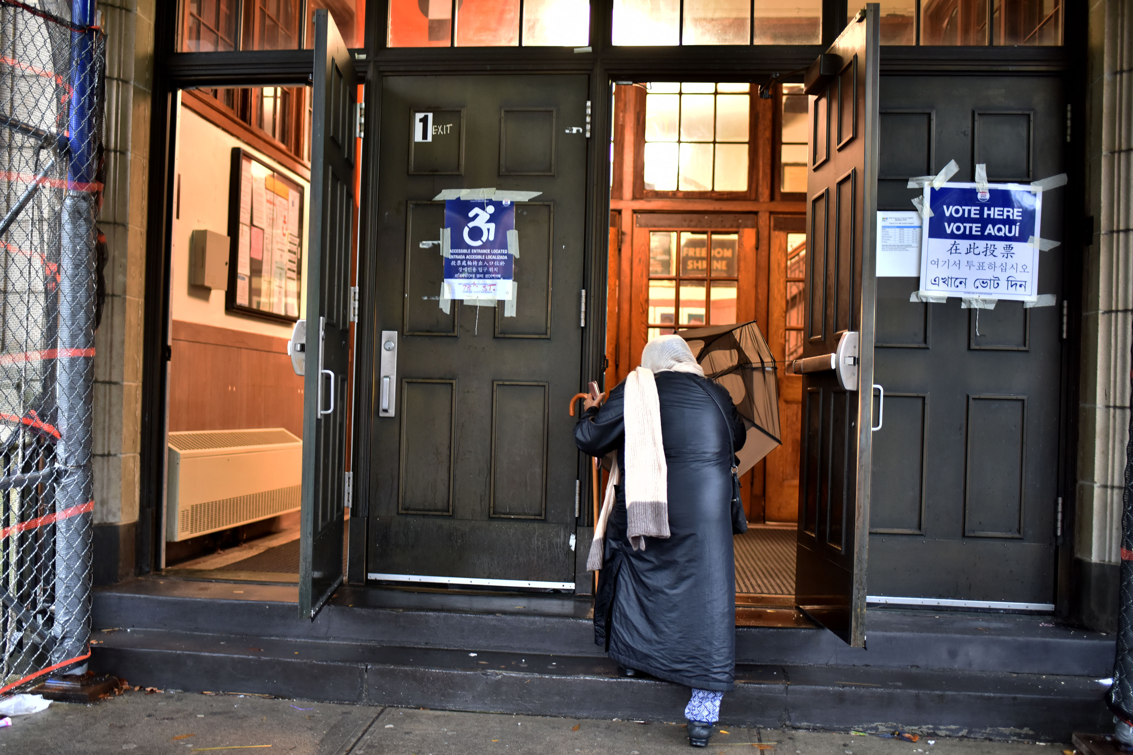 A polling place in New York