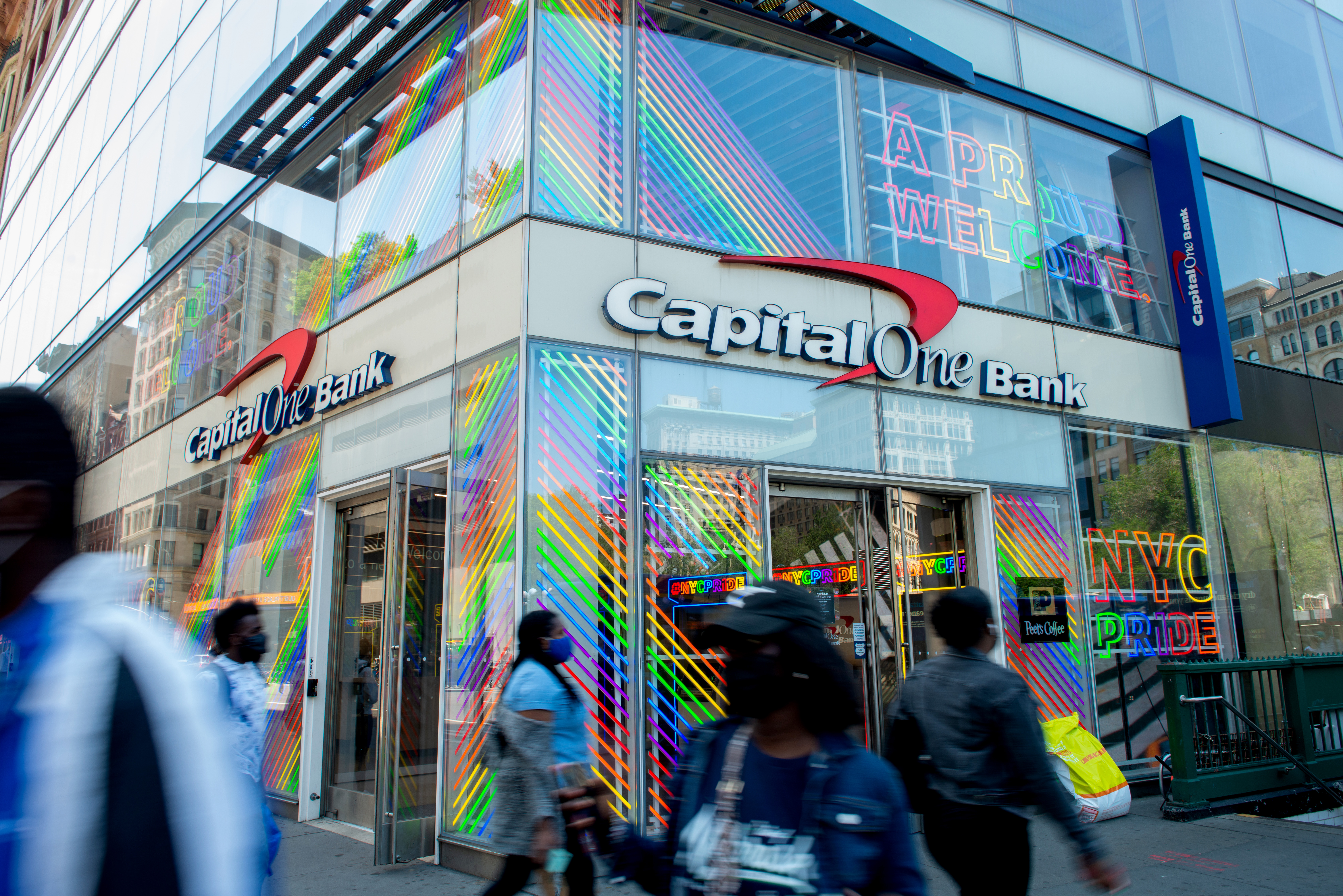 Capital One Bank in Union Square in 2021.
