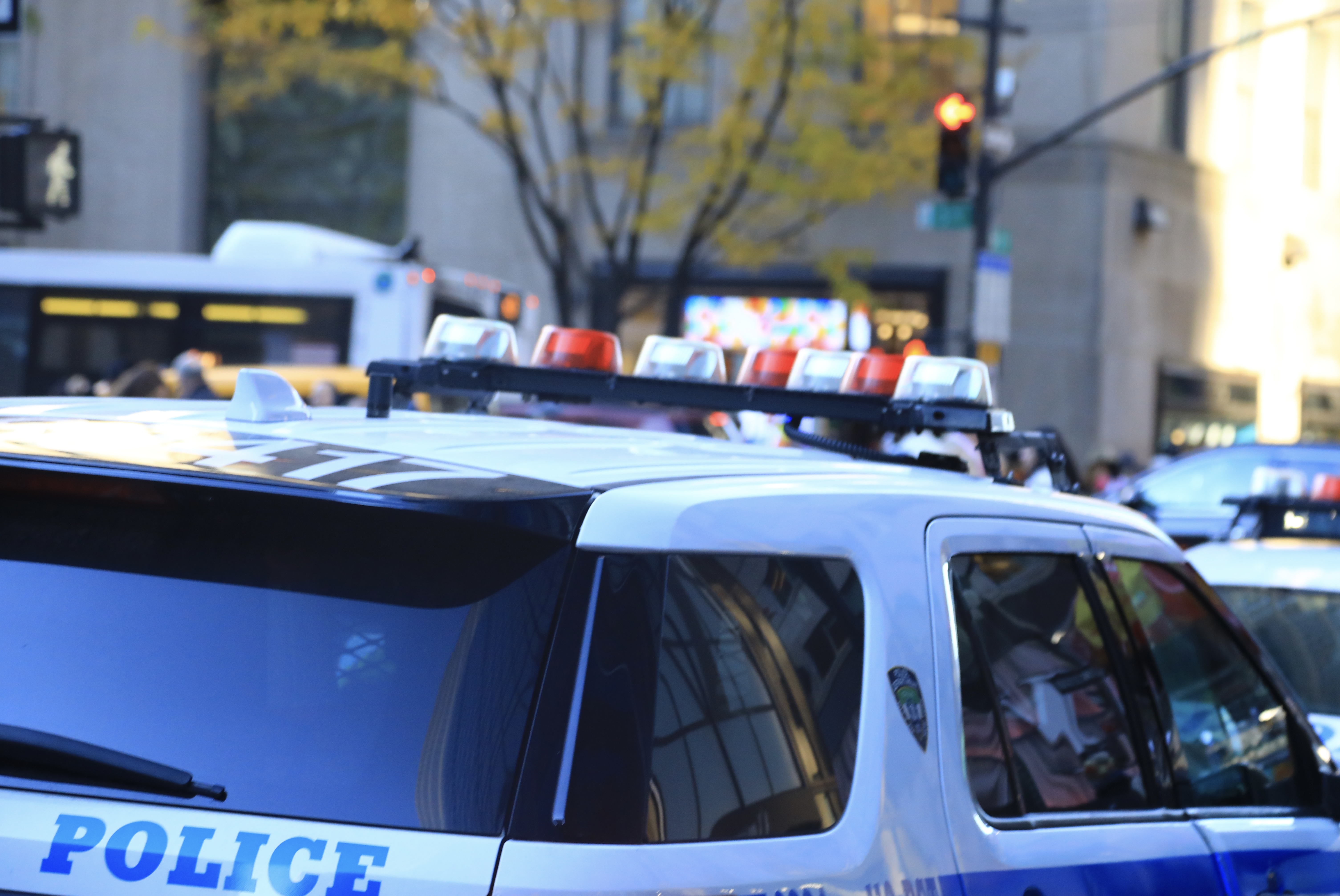 An NYPD police vehicle.